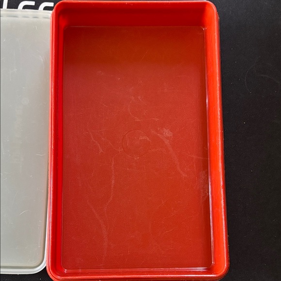 Tupperware Red and Cream Food Storage Containers Set - Picture 6 of 8